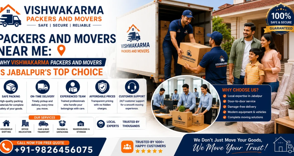 Packers and Movers Near Me: Why Vishwakarma Packers and Movers is Jabalpur’s Top Choice