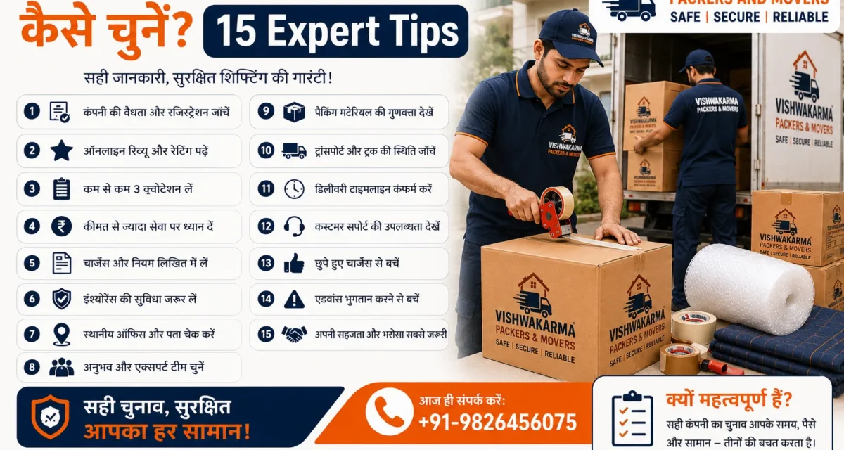 Trusted Packers and Movers कैसे चुनें? 15 Expert Tips जो आपके लाखों का सामान बचाएंगे